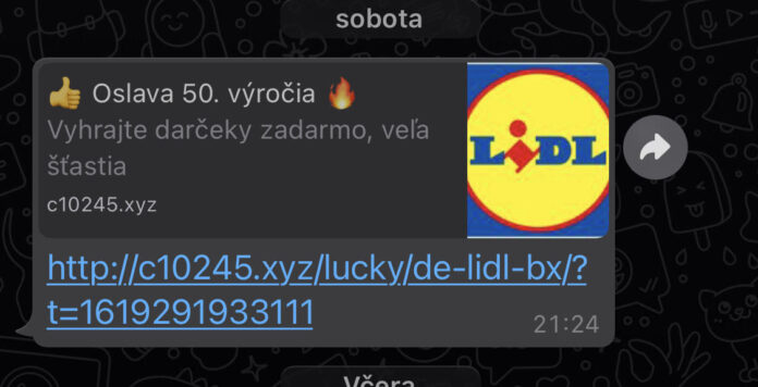 Podvod súťaž o poukážku LIDL 100€
