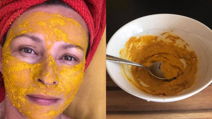 Výživná maska na tvár a dekolt z kurkumy