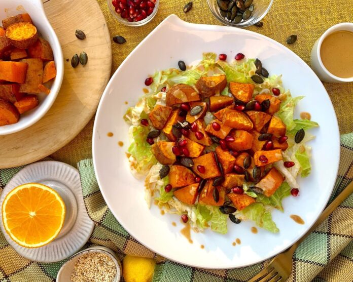 Recept na kelový šalát s batatmi