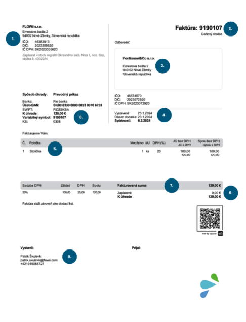 čo musí obsahovať faktúra