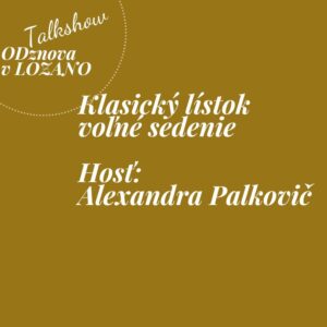 Klasický lístok - voľné sedenie: 23.4.2026 Trénerka pamäte Palkovič