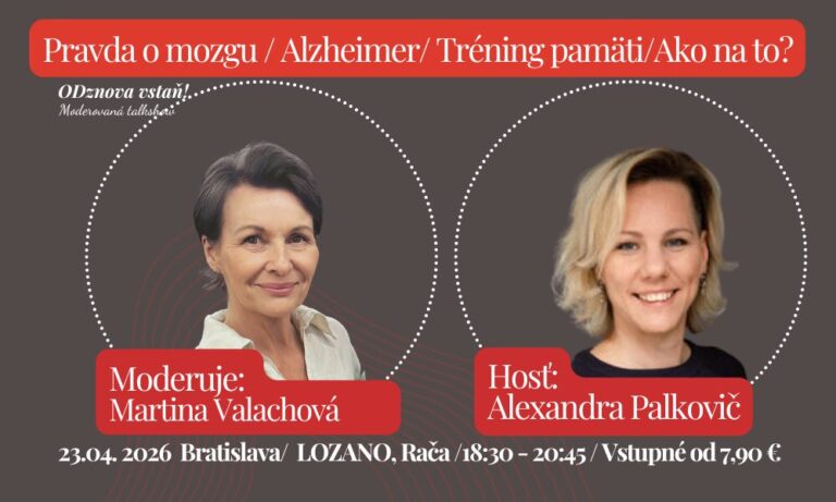 Ako trénovať mozog? Vyhnite sa Alzheimeru a demencii. Naživo s trénerkou pamäti Alexandrou Palkovič