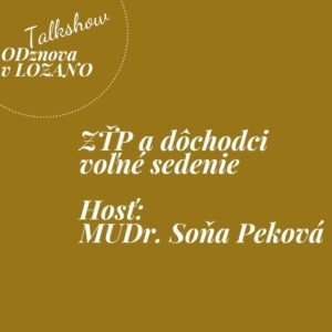 ZŤP a seniori 22.10.2026 MUDr. Soňa Peková