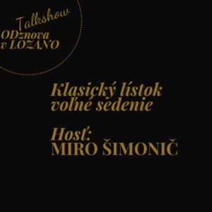 Klasický lístok voľné sedenie 19.11.26 Miro Šimonič